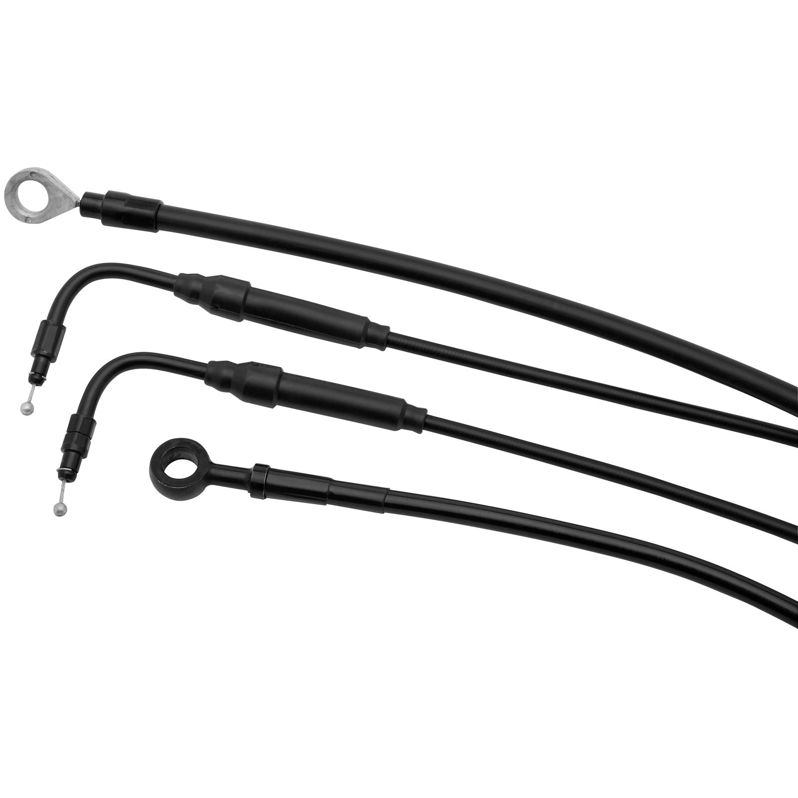 Burly Brand Complete Black Vinyl Cable/Brake Line Kit for 14" Ape Hanger Handlebars B30-1170_123521
