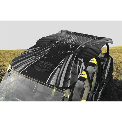 Over Armour Offroad POLYCARB Printed Roof Black Melt for Polaris RZR 4 / XP 4 14-18 [MPN: PO-RZR4PRINT-BM]_123807