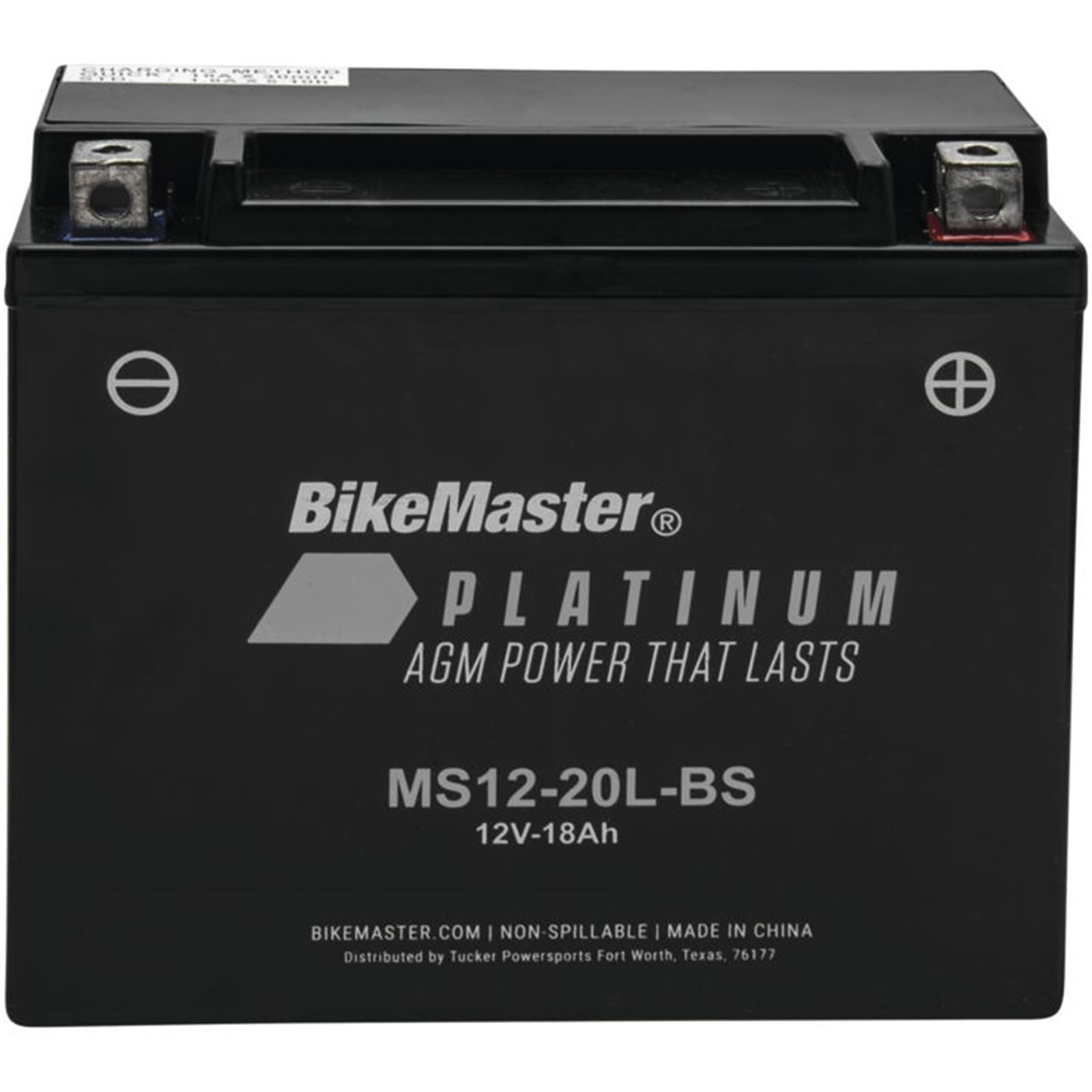 BikeMaster AGM Battery MS12-20L-BS MS12-20L-BS_935454