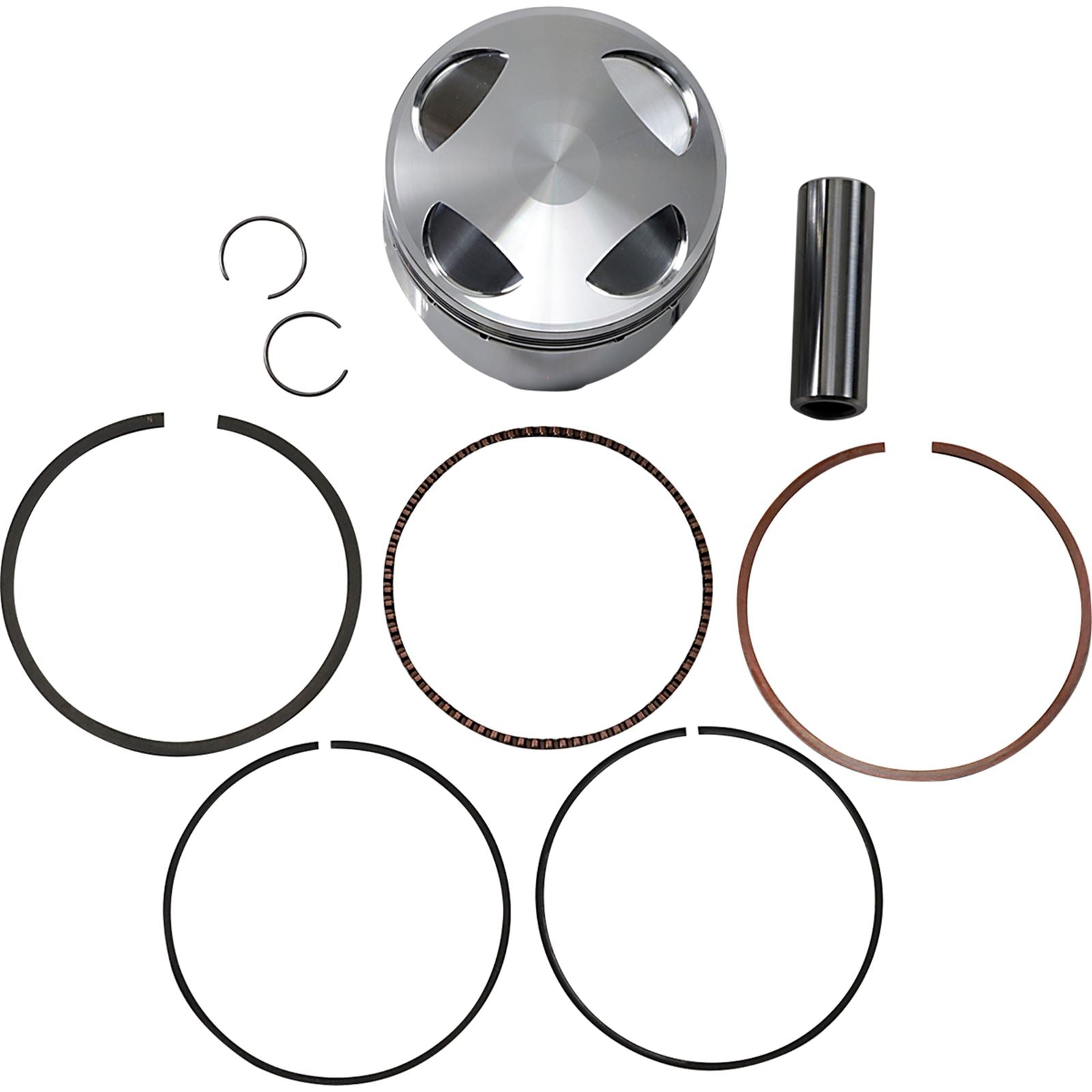 J.E. Pistons Piston Kit +2, 87 mm, 12:1 199656_1041138