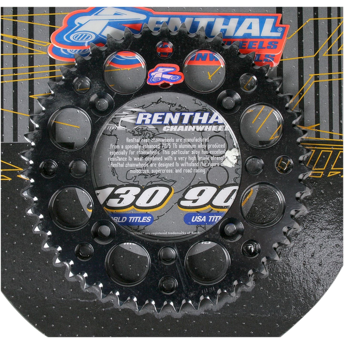 Renthal Sprocket for Kawasaki - Black - 50-Tooth 121U-428-50GPBK_464353