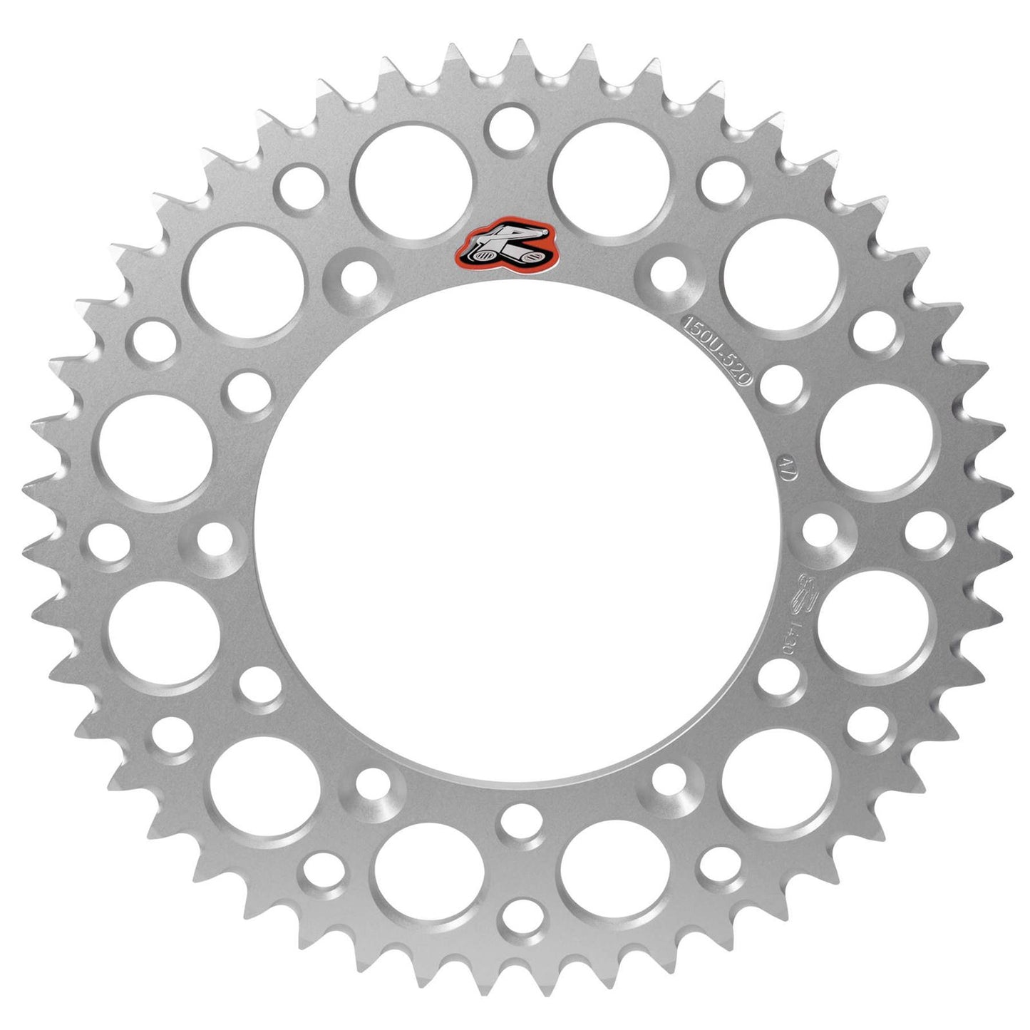 Renthal Rear Chainwheel Sprocket - Silver, 53-Tooth, Ultralight 150U-520-53GBSI_516200