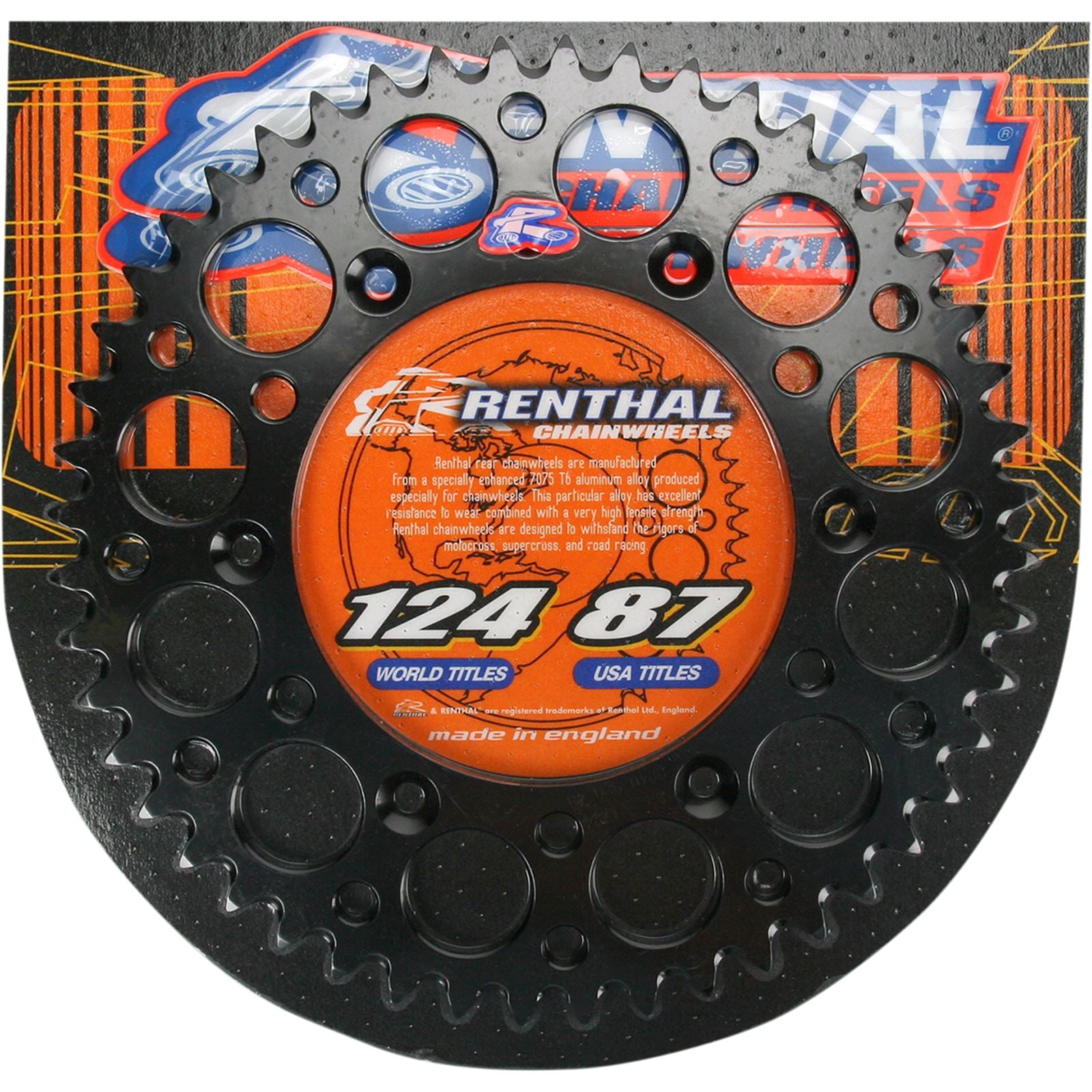Renthal Sprocket for KTM - Black - 49-Tooth 224U-520-49GPBK_464309