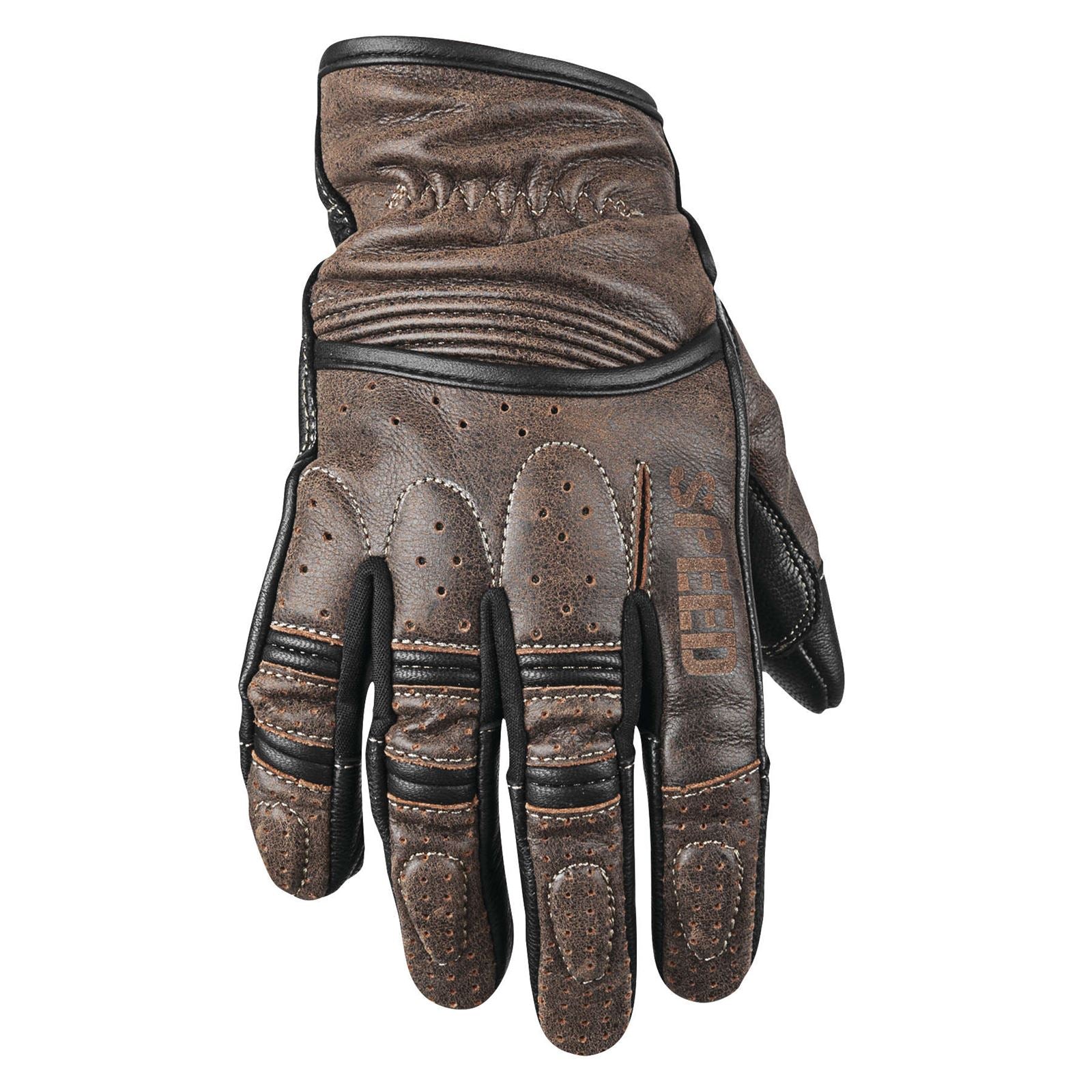 Speed And Strength Rust and Redemption Leather Gloves - Brown_126207