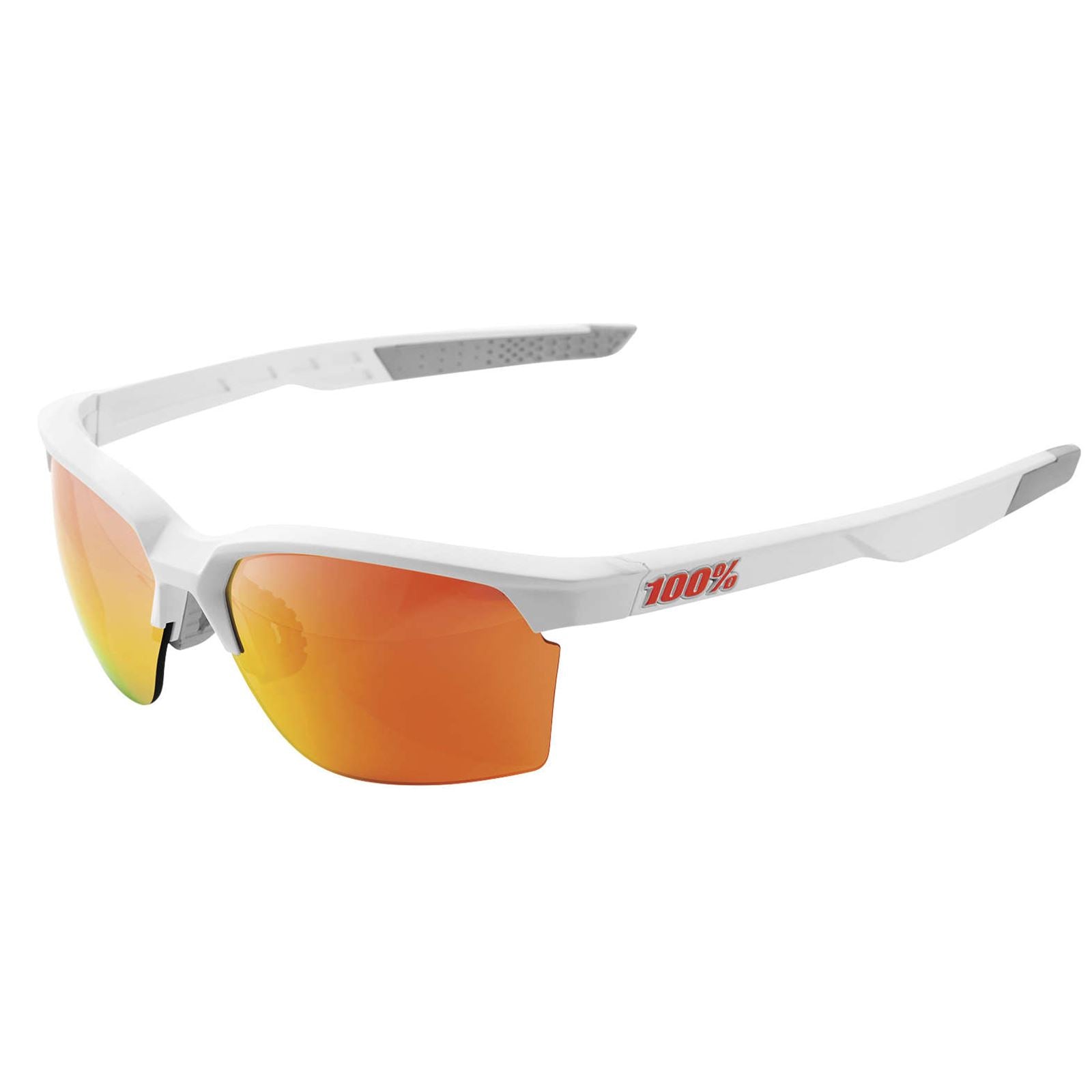 100% Sportcoupe Sunglasses - White - Red Mirror 61020-000-43_128838