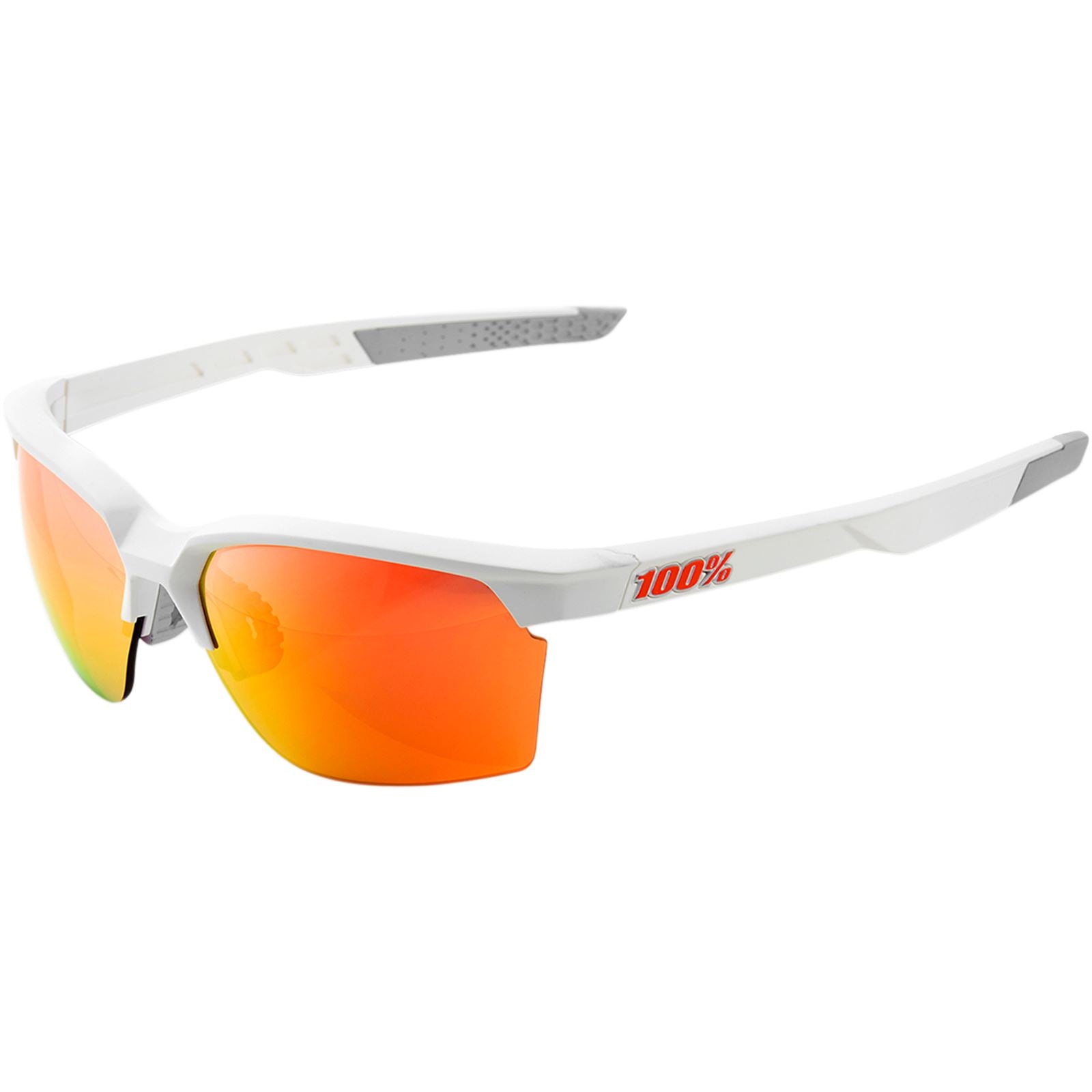 100% Sportcoupe Sunglasses - White - Red Mirror 61020-000-43_317380