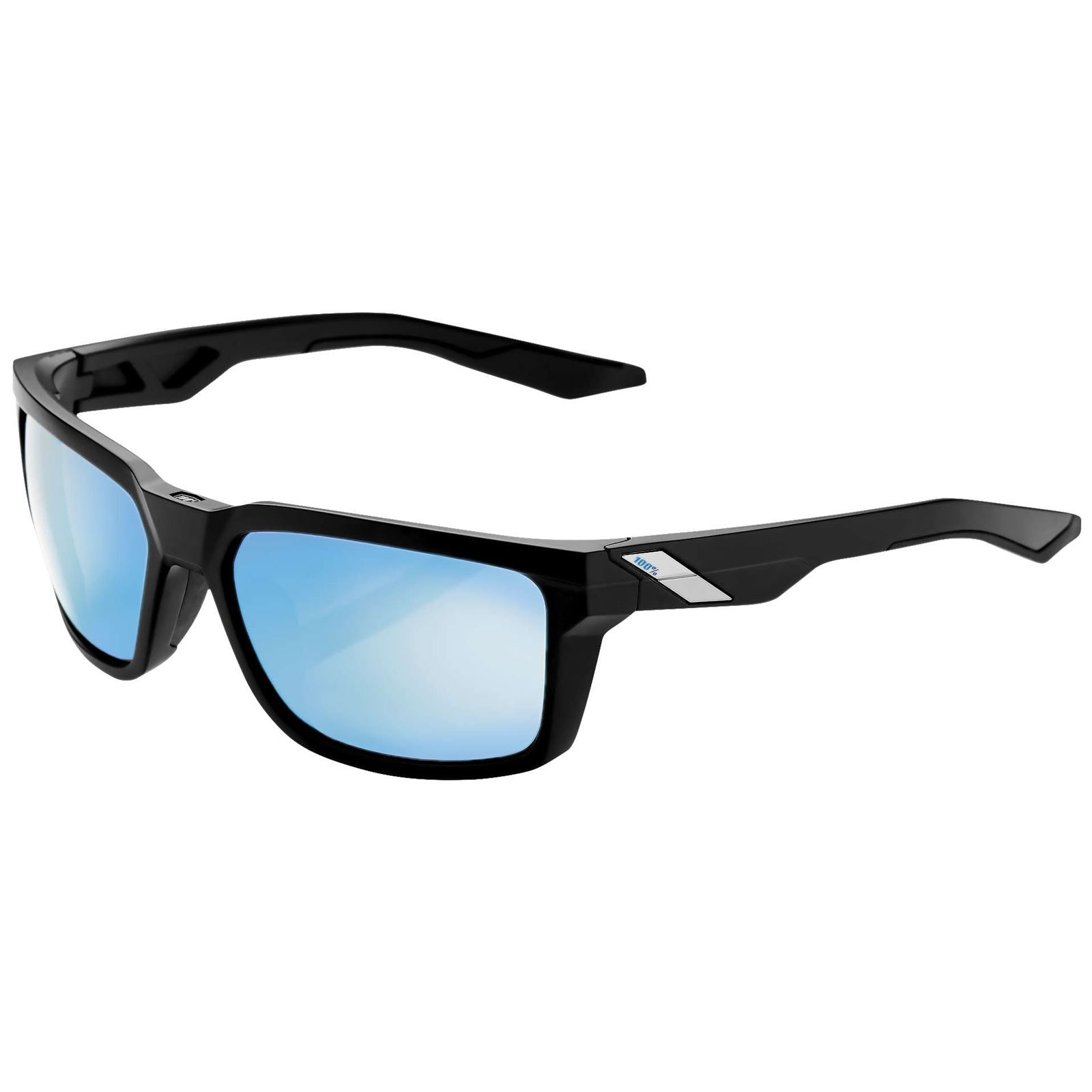 100% Daze Sunglasses - Matte Black - Blue Mirror 61030-019-75_128853
