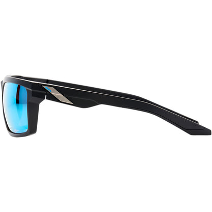 100% Daze Sunglasses - Matte Black - Blue Mirror 61030-019-75_317423