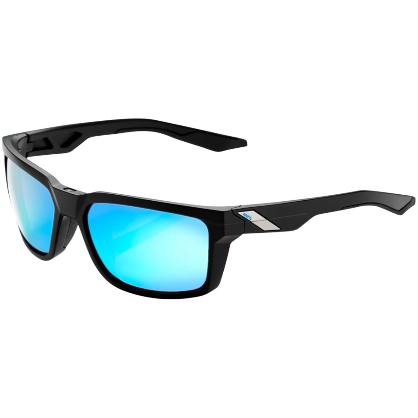 100% Daze Sunglasses - Matte Black - Blue Mirror 61030-019-75_1240603