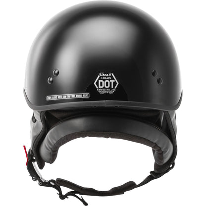 GMax HH-65 Half-Helmet Naked - Black - Large H1650026_606383