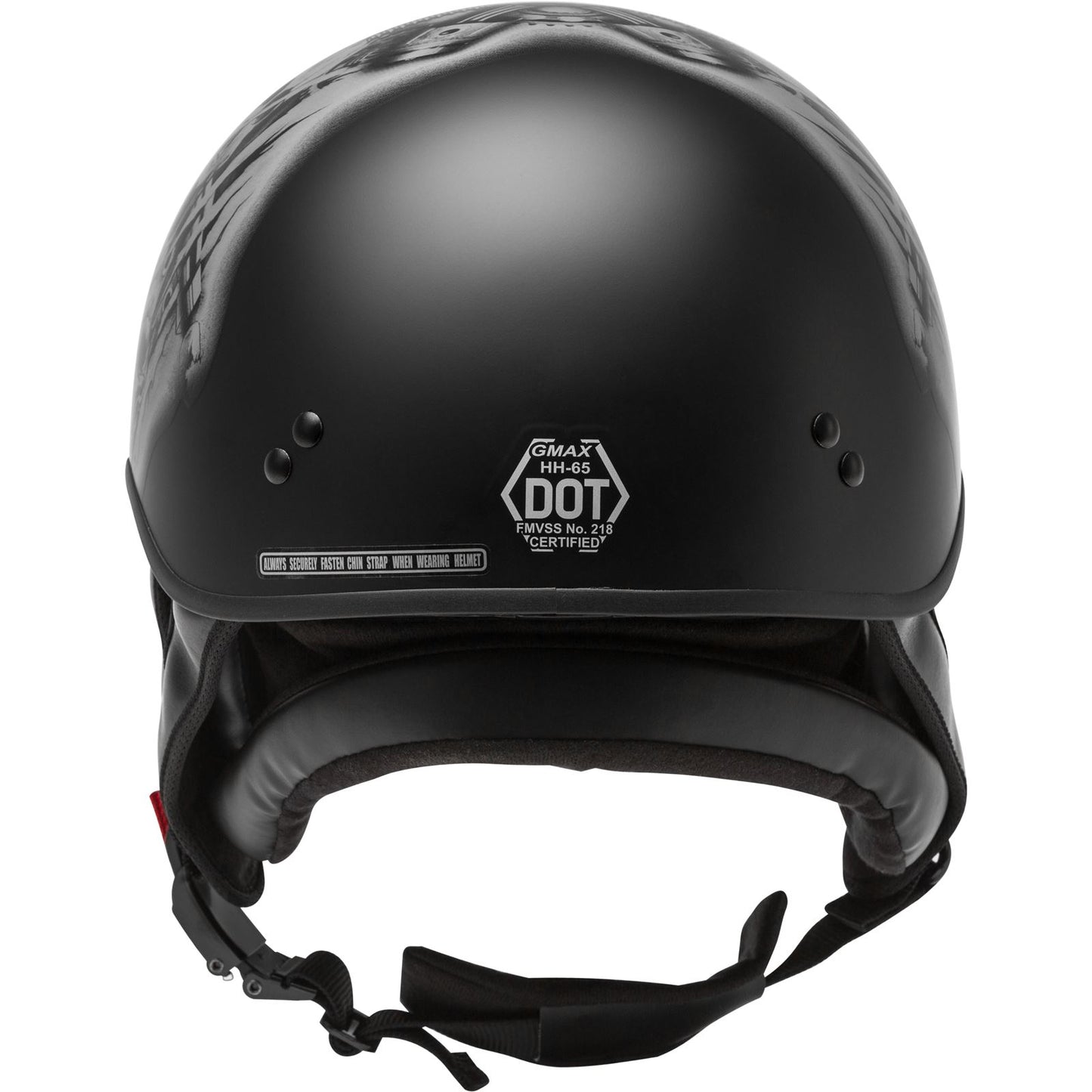 GMax HH-65 Half-Helmet Tormentor Naked - Matte Black/Silver - X-Large H1658077_606509