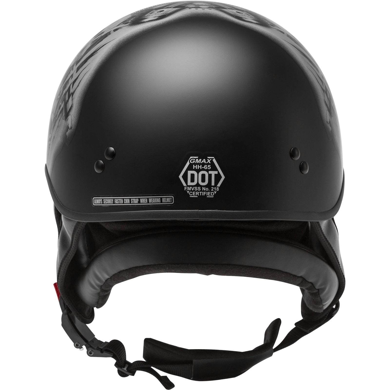 GMax HH-65 Half-Helmet Tormentor Naked - Matte Black/Silver - X-Large H1658077_606509