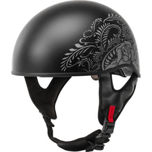 GMax HH-65 Half-Helmet Rose Naked - Matte Black/Silver - Small H1657074_606573