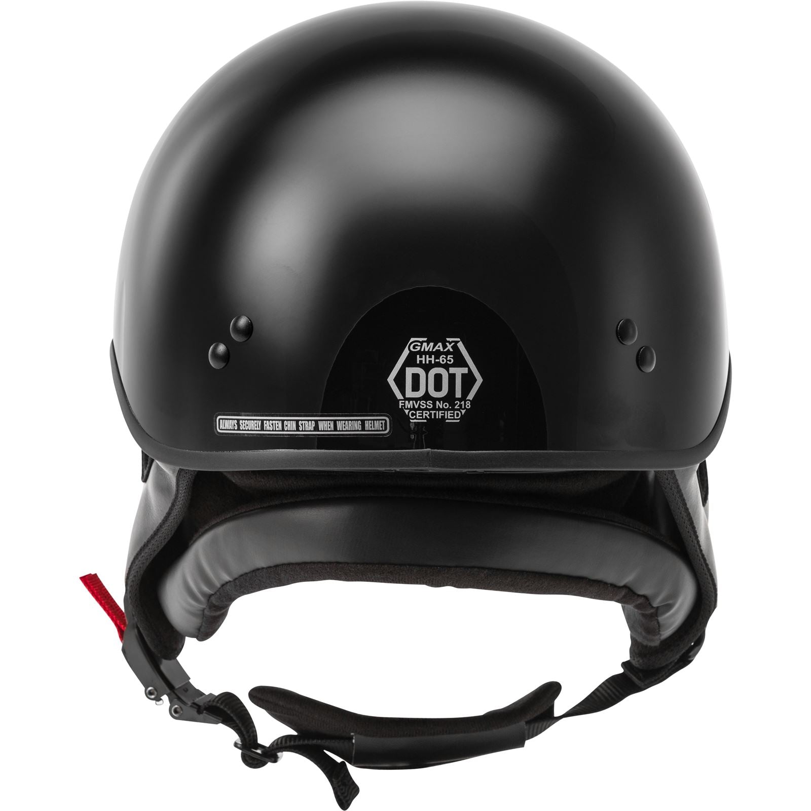GMax HH-65 Half-Helmet Full Dressed - Black - Large H9650026_606761