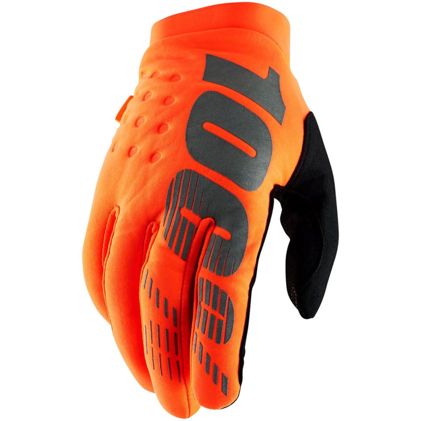 100% Youth Brisker Gloves - Fluorescent Orange/Black - Small 10016-260-04_1247002