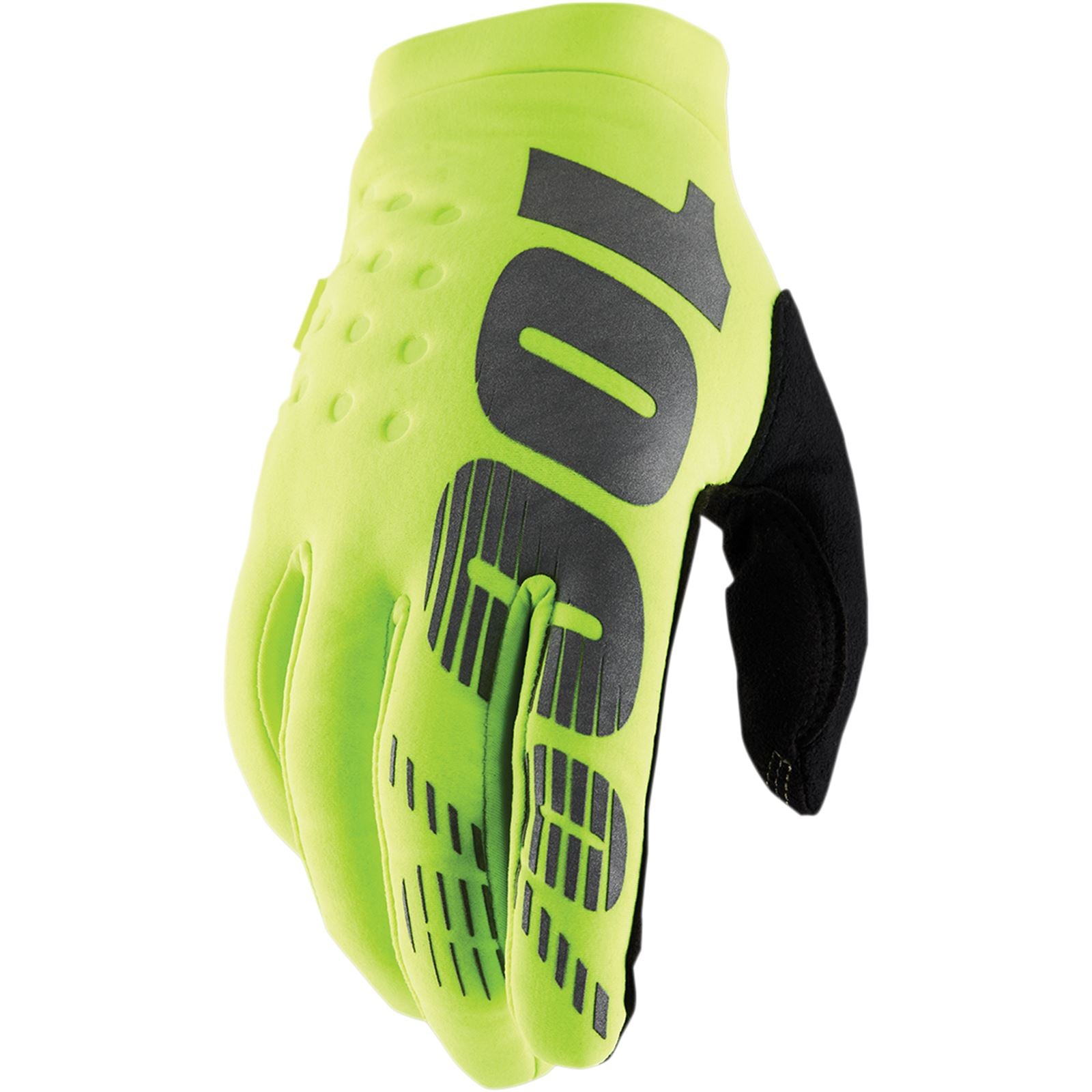 100% Youth Brisker Gloves - Fluorescent Yellow - Medium 10016-004-05_318450