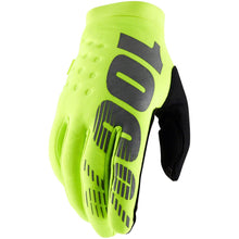 100% Youth Brisker Gloves - Fluorescent Yellow - Large 10016-004-06_1246996