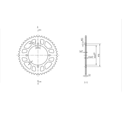 BikeMaster Rear Sprocket 420 - 48-Tooth 220 461 48_129889