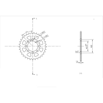BikeMaster Rear Sprocket 420 - 33-Tooth 220 801 33_129900