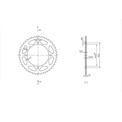 BikeMaster Rear Sprocket 420 - 47-Tooth 221 465 47_129924