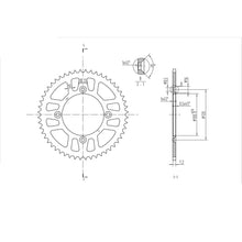 BikeMaster Rear Sprocket 428 - 52-Tooth 230 798 52_129951