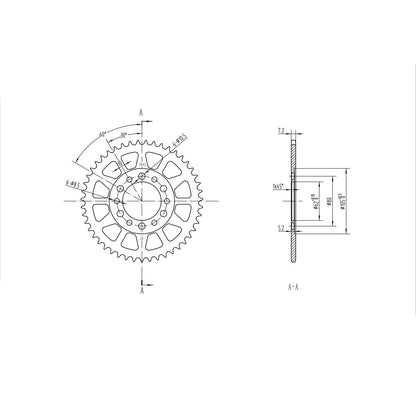 BikeMaster Rear Sprocket 428 - 47-Tooth 231 842 47_129984