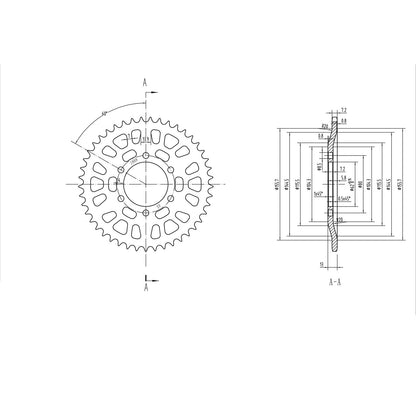BikeMaster Rear Sprocket 428 - 45-Tooth 231 869 45_129998