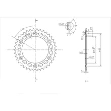 BikeMaster Rear Sprocket 520 - 38-Tooth 240 210 38_130003