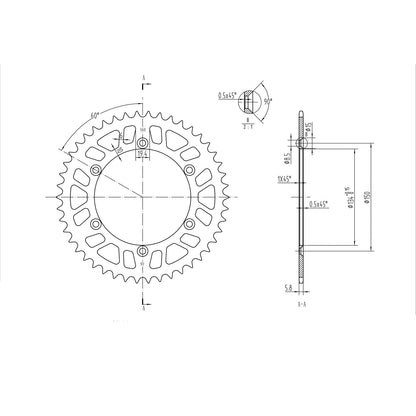 BikeMaster Rear Sprocket 520 - 46-Tooth 240 460 46_130063