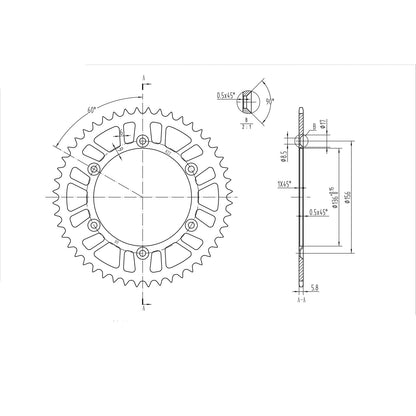 BikeMaster Rear Sprocket 520 - 48-Tooth 240 822 48_130127