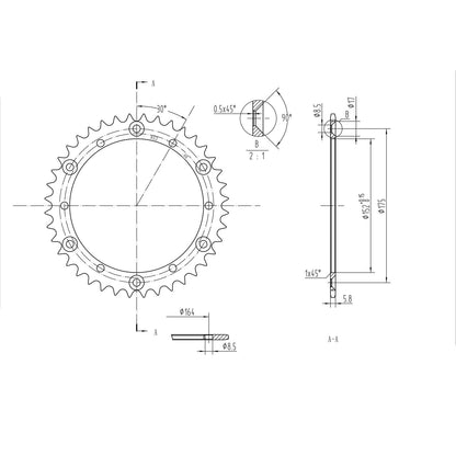 BikeMaster Rear Sprocket 520 - 40-Tooth 240 853 40_130138