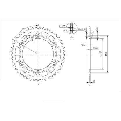 BikeMaster Rear Sprocket 520 - 45-Tooth 241 308 45_130177