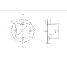 BikeMaster Rear Sprocket 520 - 39-Tooth 241 350 39_130179