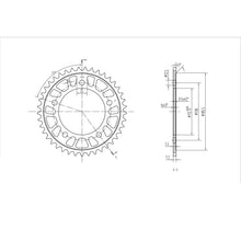 BikeMaster Rear Sprocket 525 - 41-Tooth 251 304 41_130256