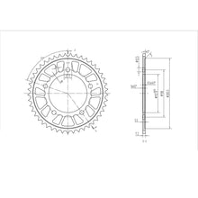 BikeMaster Rear Sprocket 525 - 45-Tooth 251 304 45_130260