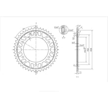 BikeMaster Rear Sprocket 525 - 46-Tooth 251 307 46_130267