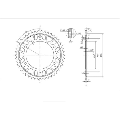 BikeMaster Rear Sprocket 525 - 46-Tooth 251 307 46_130267