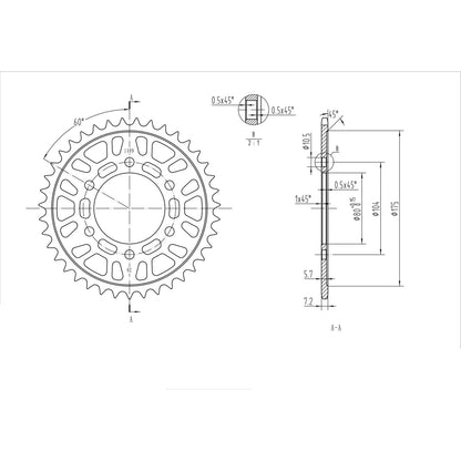 BikeMaster Rear Sprocket 525 - 39-Tooth 251 489 39_130279