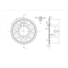 BikeMaster Rear Sprocket 530 - 44-Tooth 260 488 44_130342