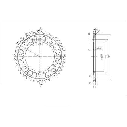 BikeMaster Rear Sprocket 530 - 40-Tooth 260 499 40_130349