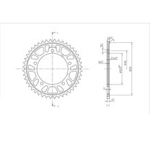 BikeMaster Rear Sprocket 530 - 44-Tooth 261 800 44_130424