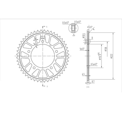 BikeMaster Rear Sprocket 530 - 48-Tooth 261 871 48_130429