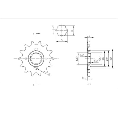 BikeMaster Front Sprocket 520 - 14-Tooth 140 281 14_130513