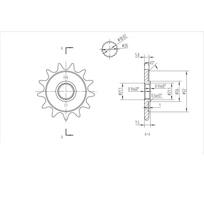 BikeMaster Front Sprocket 520 - 13-Tooth 140 326 13_130525