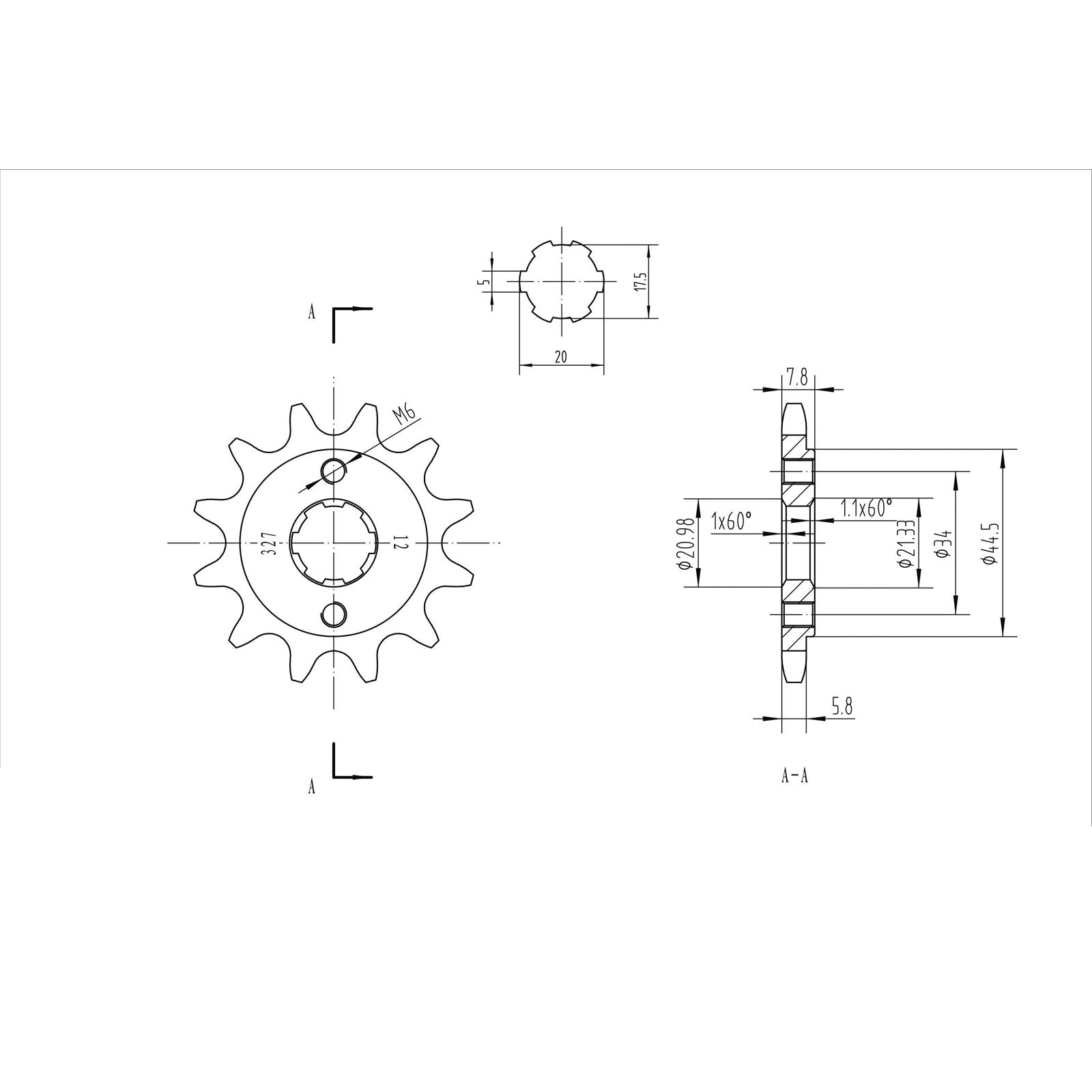 BikeMaster Front Sprocket 520 - 12-Tooth 140 327 12_130526