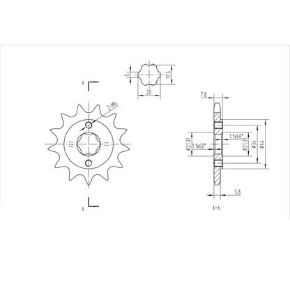 BikeMaster Front Sprocket 520 - 13-Tooth 140 327 13_130528