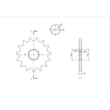 BikeMaster Front Sprocket 520 - 15-Tooth 140 565 15_130576