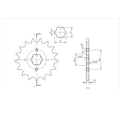 BikeMaster Front Sprocket 520 - 17-Tooth 140 569 17_130585
