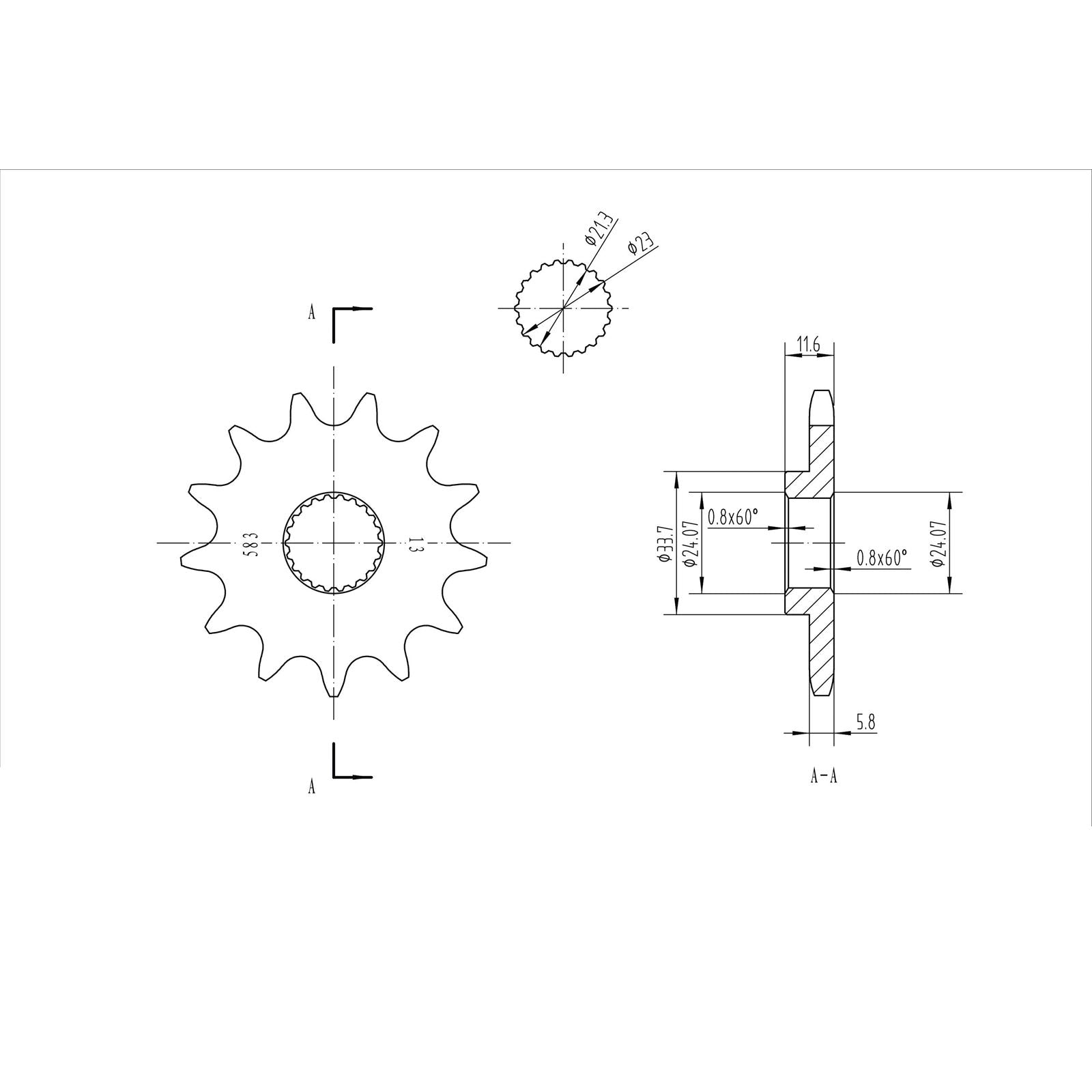 BikeMaster Front Sprocket 520 - 13-Tooth 140 583 13_130594