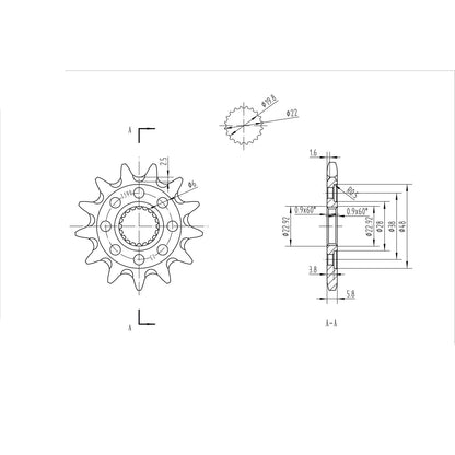 BikeMaster Front Sprocket 520 - 13-Tooth 141 590 13+_130668